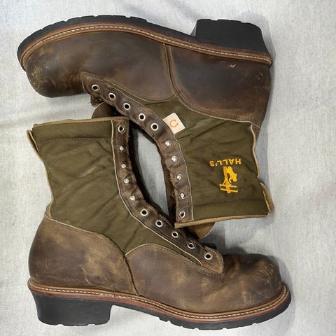 Hall's Safety Equipment Lace-To-Toe Lineman Boot in Brown Crazy Horse Oiled Leather