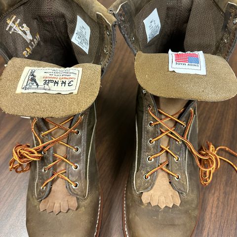 Hall's Safety Equipment Lace-To-Toe Lineman Boot in Brown Crazy Horse Oiled Leather