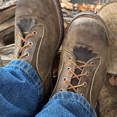 Hall's Safety Equipment Lace-To-Toe Lineman Boot in Brown Crazy Horse Oiled Leather