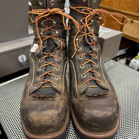 Hall's Safety Equipment Lace-To-Toe Lineman Boot in Brown Crazy Horse Oiled Leather