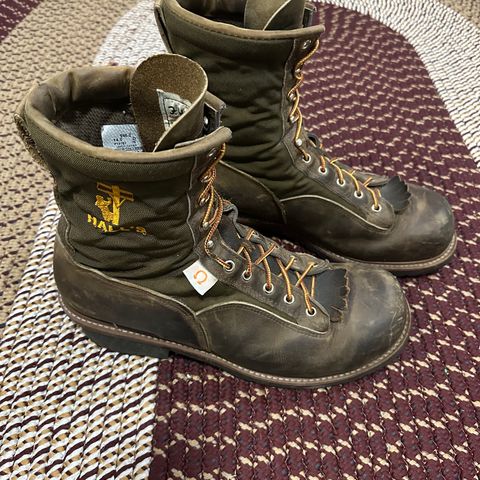 Hall's Safety Equipment Lace-To-Toe Lineman Boot in Brown Crazy Horse Oiled Leather