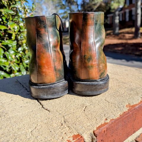 Grant Stone Edward Boot in Horween Marbled Black Shell Cordovan