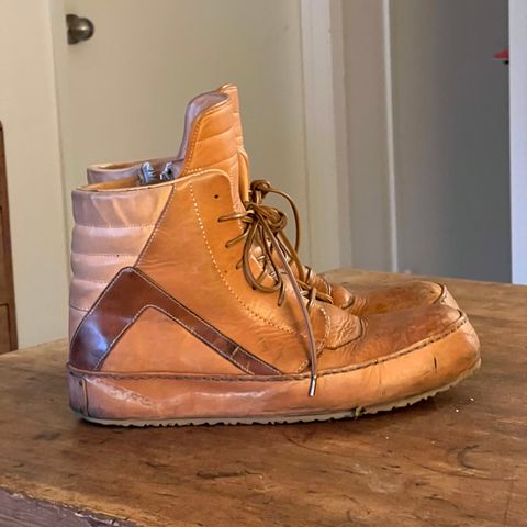 DIY Geobasket in Horween Natural Essex & Horween Unglazed Natural Shell Cordovan