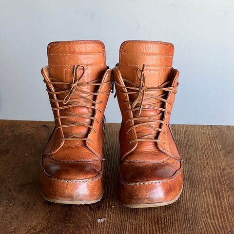 DIY Geobasket in Horween Natural Essex & Horween Unglazed Natural Shell Cordovan