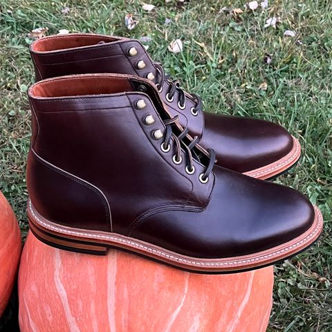Grant Stone Diesel Boot in Horween Crimson Chromexcel