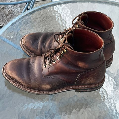 Grant Stone Diesel Boot in Horween Crimson Chromexcel