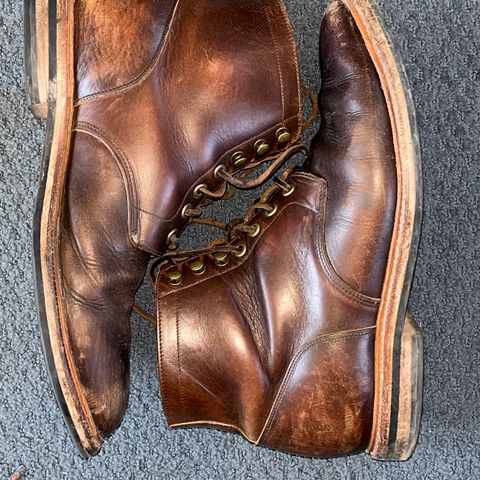 Grant Stone Diesel Boot in Horween Crimson Chromexcel