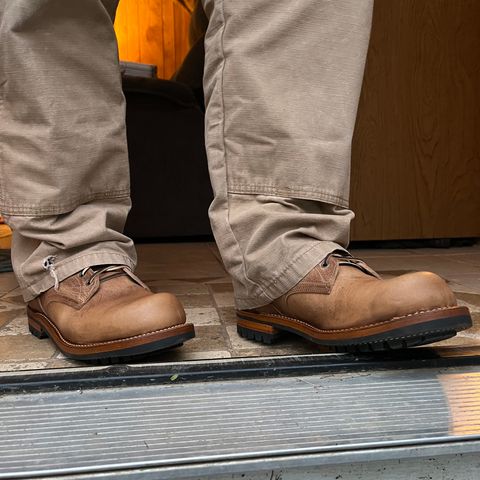 Truman Plain Toe Boot in Horween Natural Cypress