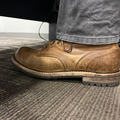 Truman Plain Toe Boot in Horween Natural Cypress
