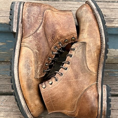 Truman Plain Toe Boot in Horween Natural Cypress