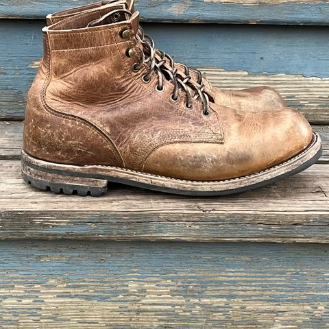 Truman Plain Toe Boot in Horween Natural Cypress