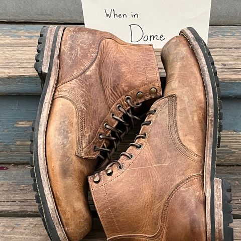Truman Plain Toe Boot in Horween Natural Cypress