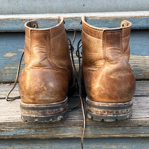 Truman Plain Toe Boot in Horween Natural Cypress