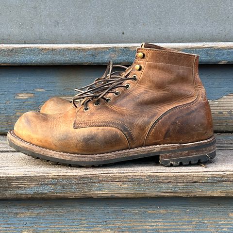 Truman Plain Toe Boot in Horween Natural Cypress