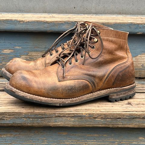 Truman Plain Toe Boot in Horween Natural Cypress