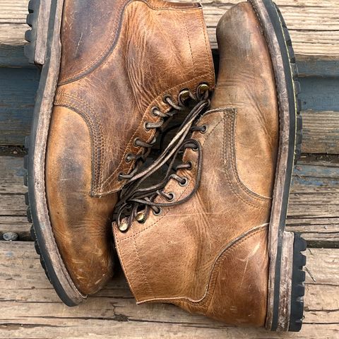 Truman Plain Toe Boot in Horween Natural Cypress