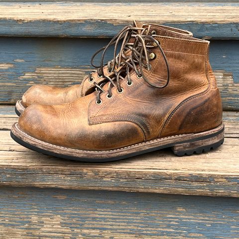 Truman Plain Toe Boot in Horween Natural Cypress