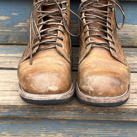 Truman Plain Toe Boot in Horween Natural Cypress