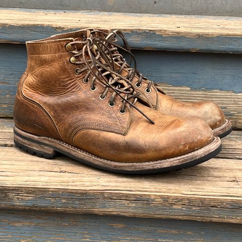 Truman Plain Toe Boot in Horween Natural Cypress