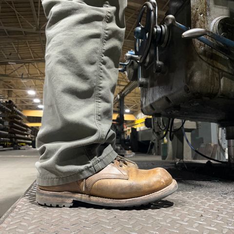 Truman Plain Toe Boot in Horween Natural Cypress