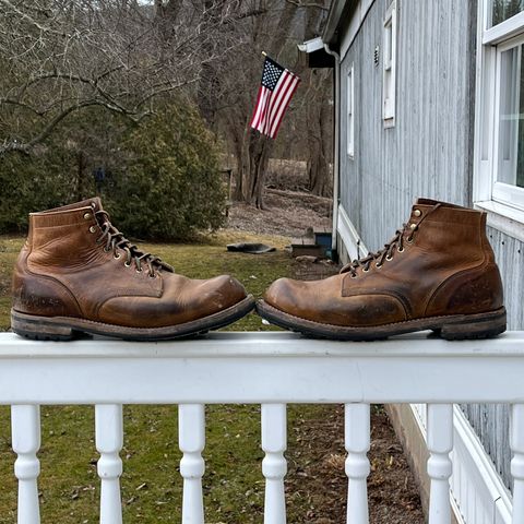 Truman Plain Toe Boot in Horween Natural Cypress