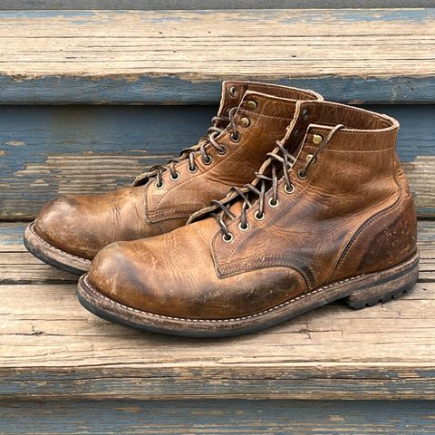 Truman Plain Toe Boot in Horween Natural Cypress
