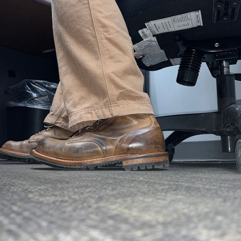 Truman Plain Toe Boot in Horween Natural Cypress