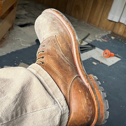 Truman Plain Toe Boot in Horween Natural Cypress