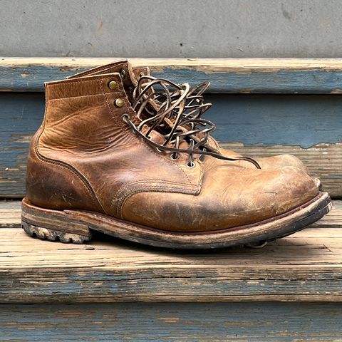 Truman Plain Toe Boot in Horween Natural Cypress