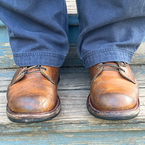 Truman Plain Toe Boot in Horween Natural Cypress