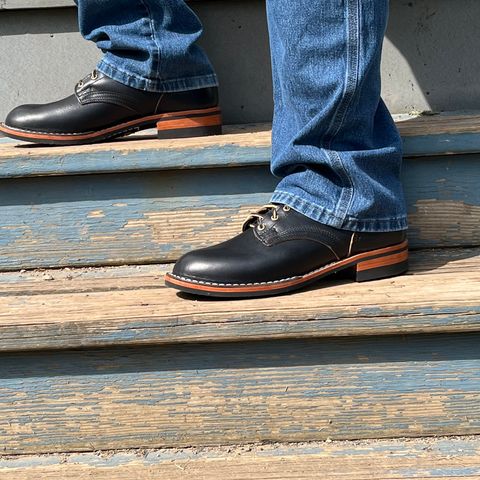 Nicks Comstock in Horween Black Chromexcel