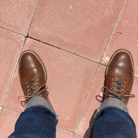 View photo of Viberg 145 Oxford in Horween Crust Chromexcel