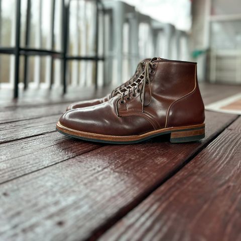 View photo of Viberg Service Boot in Horween Color 4 Shell Cordovan