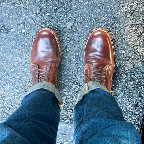 View photo of Viberg Service Boot in Horween Color 4 Shell Cordovan