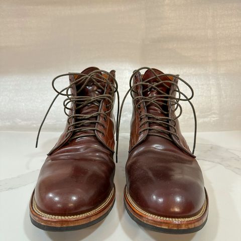 View photo of Viberg Service Boot in Horween Color 4 Shell Cordovan