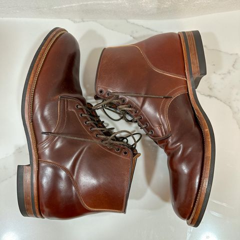 View photo of Viberg Service Boot in Horween Color 4 Shell Cordovan