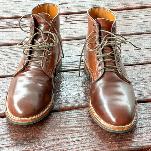 View photo of Viberg Service Boot in Horween Color 4 Shell Cordovan