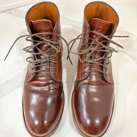 View photo of Viberg Service Boot in Horween Color 4 Shell Cordovan