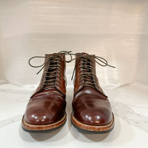 View photo of Viberg Service Boot in Horween Color 4 Shell Cordovan