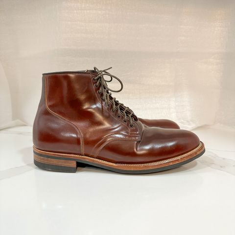 View photo of Viberg Service Boot in Horween Color 4 Shell Cordovan