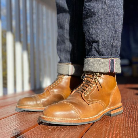 Search result thumbnail of Viberg Service Boot in Horween Bourbon Shell Cordovan