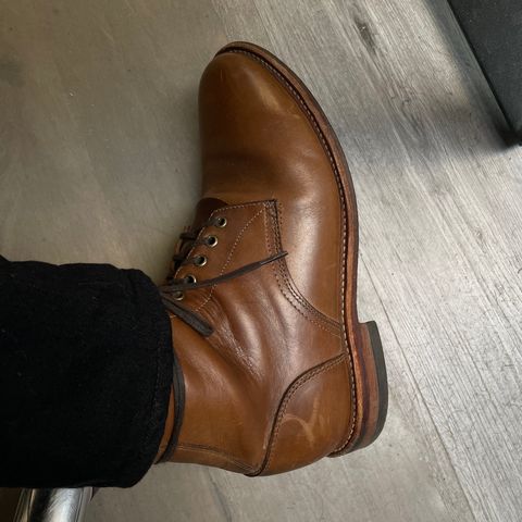 View photo of Oak Street Bootmakers Trench Boot in Horween Natural Chromexcel