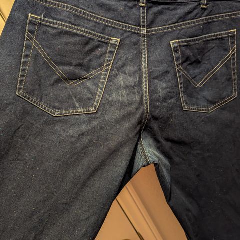 Search result thumbnail of Luxire Navy Multicolor Speckled Jeans in 14.5 Oz