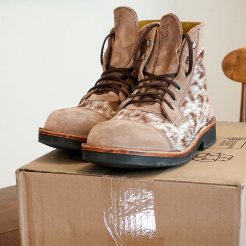 Jim Green Numzaan in Nguni Hair-on-hide & Fawn Roughout