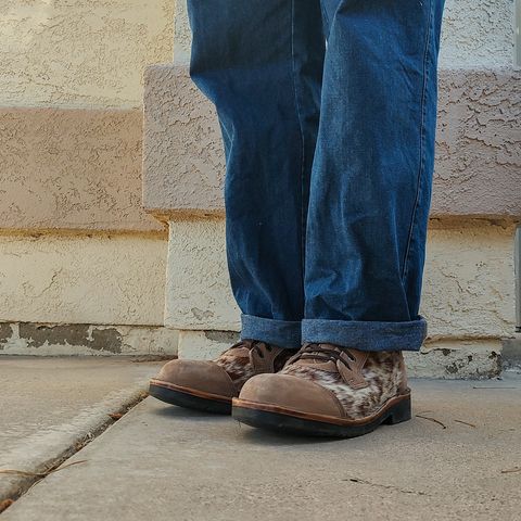 Jim Green Numzaan in Nguni Hair-on-hide & Fawn Roughout