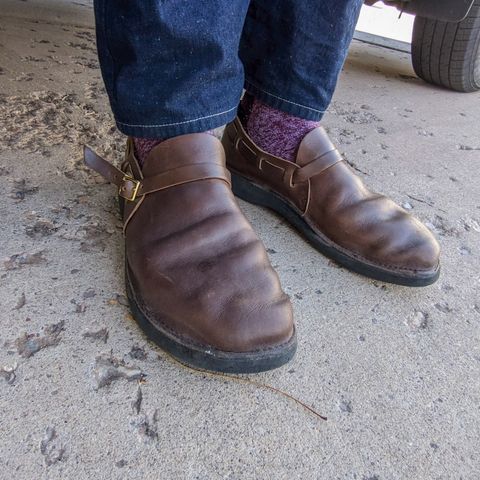 View photo of Aurora Shoe Co. Middle English in Horween Olive Chromexcel