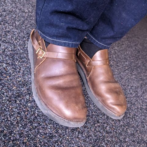 View photo of Aurora Shoe Co. Middle English in Horween Olive Chromexcel