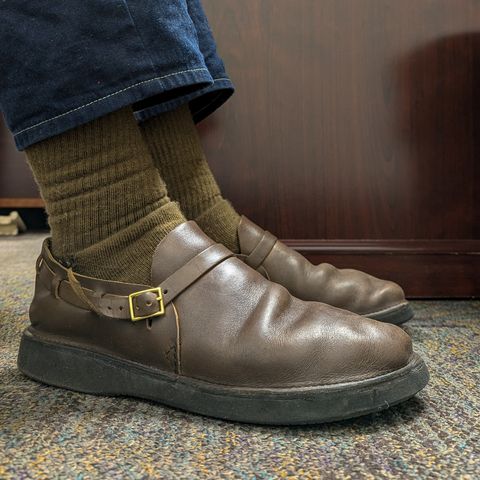 View photo of Aurora Shoe Co. Middle English in Horween Olive Chromexcel