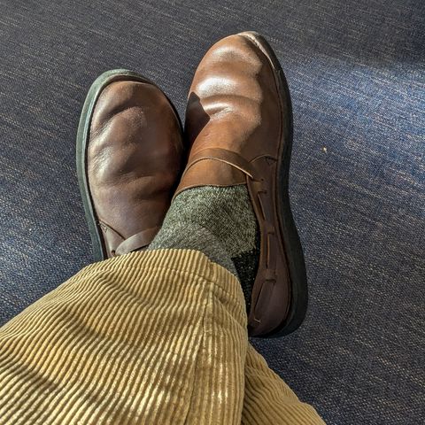 View photo of Aurora Shoe Co. Middle English in Horween Olive Chromexcel