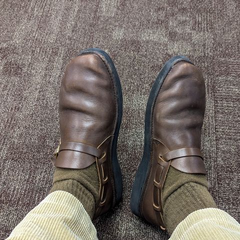 View photo of Aurora Shoe Co. Middle English in Horween Olive Chromexcel